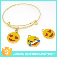 2016 Personalized Endless Jewelry Fashion Gold Charm Emoji Bracelet